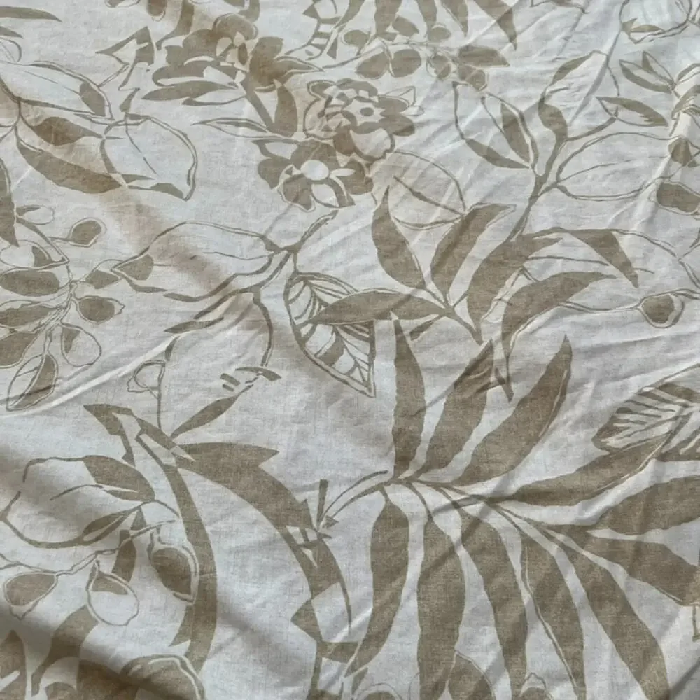Ralph Lauren Cecily Palmetto King Size Duvet Cover Tan Botanical Cotton